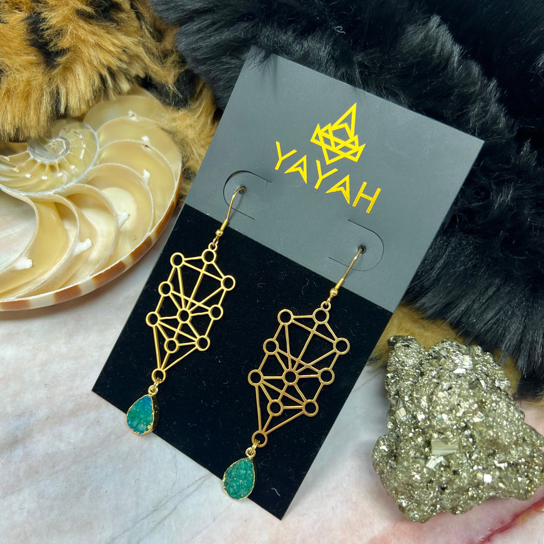 Jungle Gold Sefirot Maxi Earrings