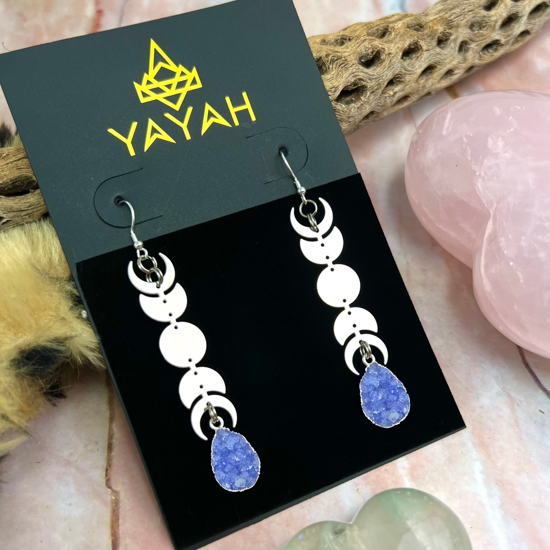 Blue Steel Moon Miram Earrings