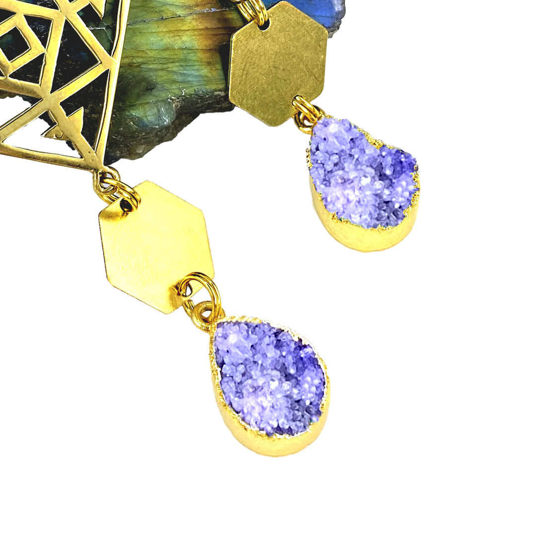 Royal Druzy Portal Earrings