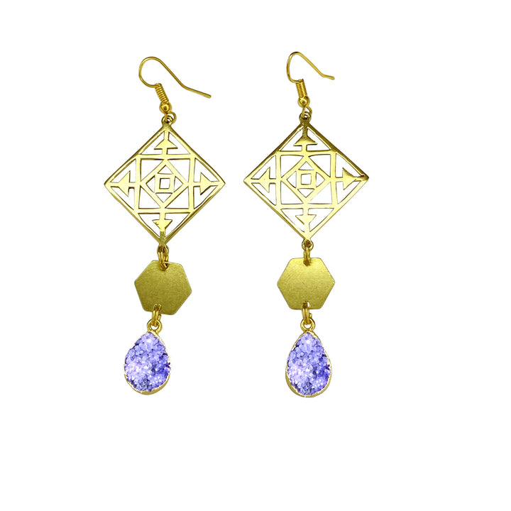 Royal Druzy Portal Earrings