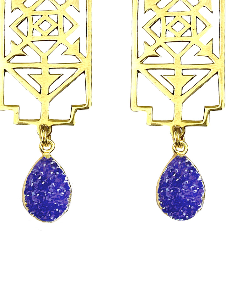 Royal Rise Up Druzy Earrings