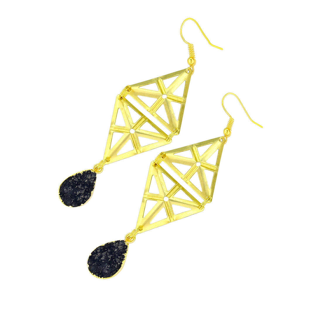 Raven Druzy Mirage Earrings