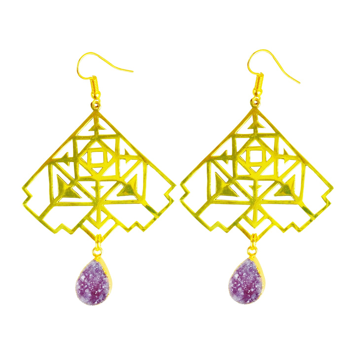 Butterfly Maze Quartz Earrings