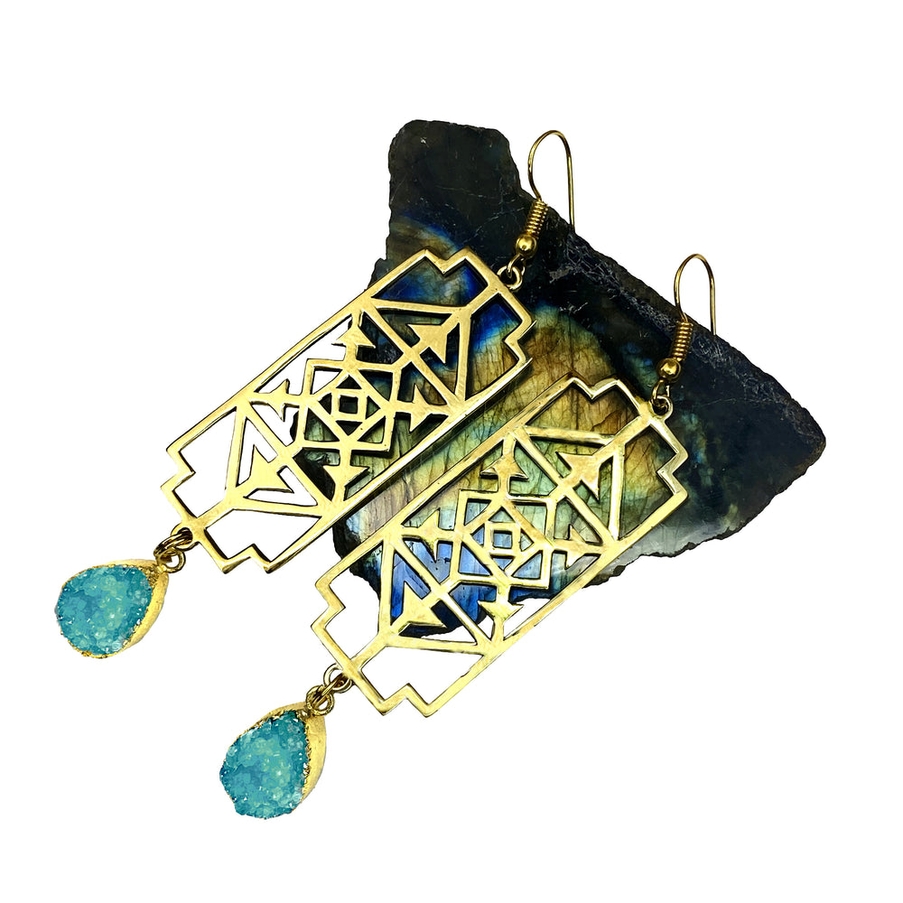 Jungle Rise Up Druzy Earrings