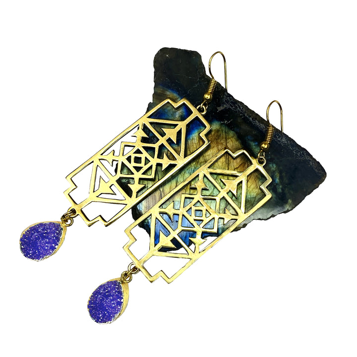 Royal Rise Up Druzy Earrings