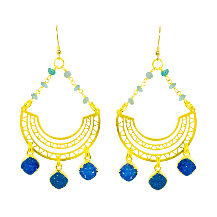 Royal Amazonite Lyra Earrings