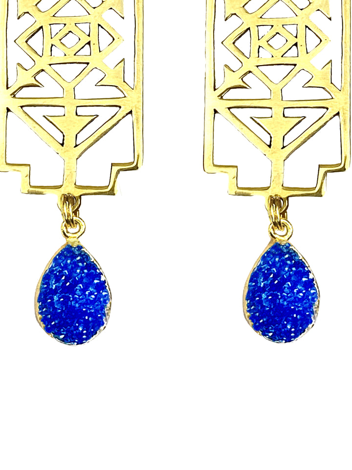 Midnight Rise Up Druzy Earrings