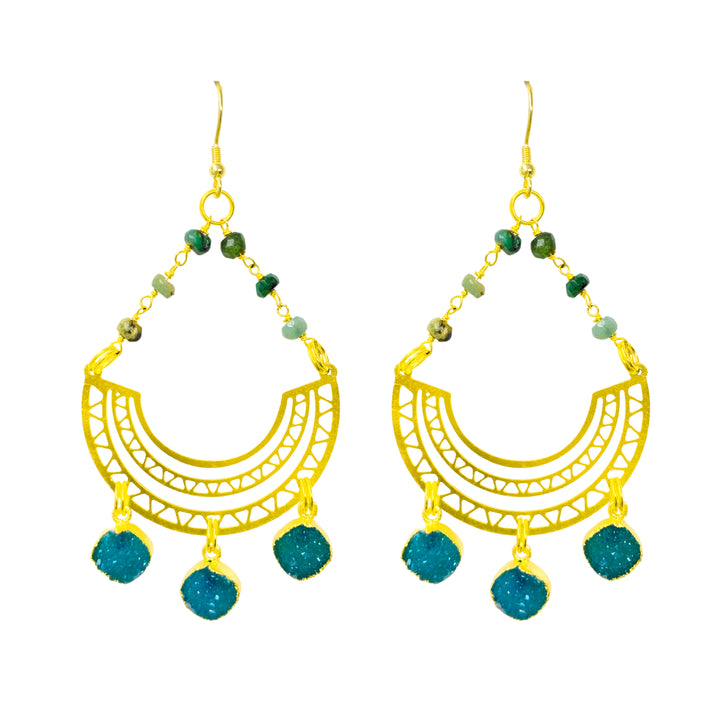 Jungle Emerald Lyra Earrings