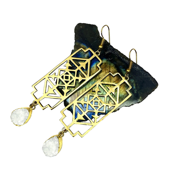 Chiffon Rise Up Druzy Earrings