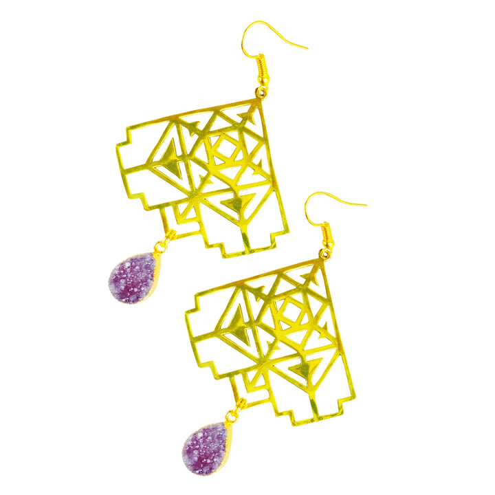 Butterfly Maze Quartz Earrings