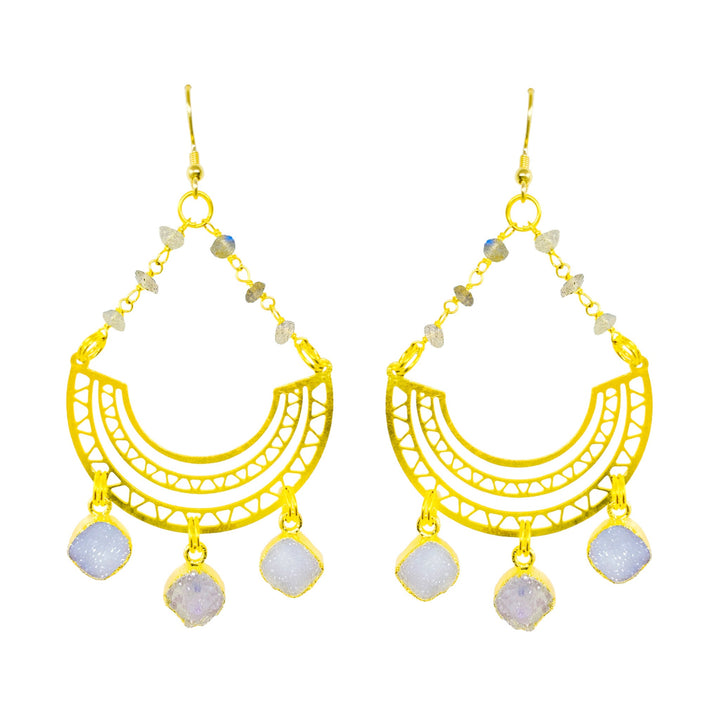 Chiffon Labradorite Lyra Earrings