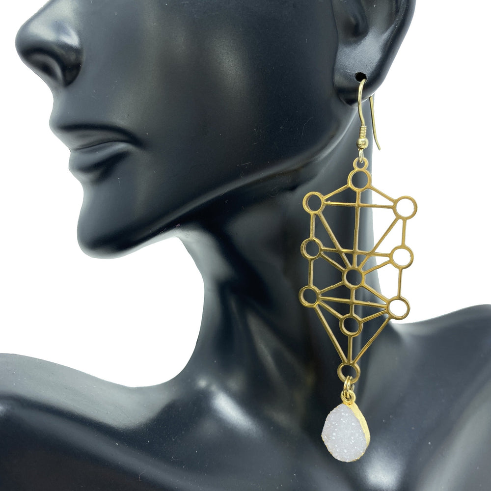 Chiffon Gold Sefirot Earrings