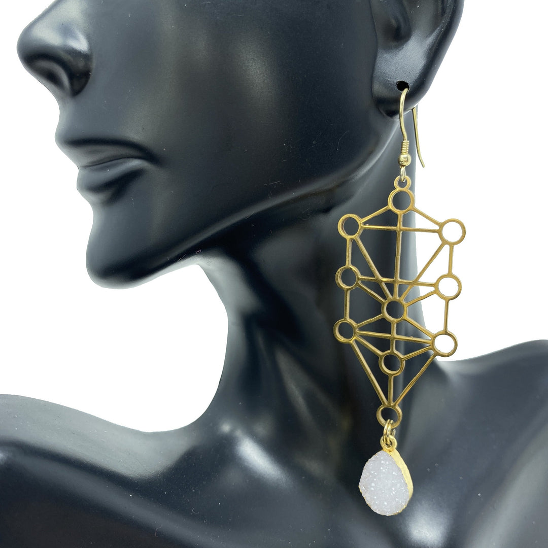Chiffon Gold Sefirot Earrings