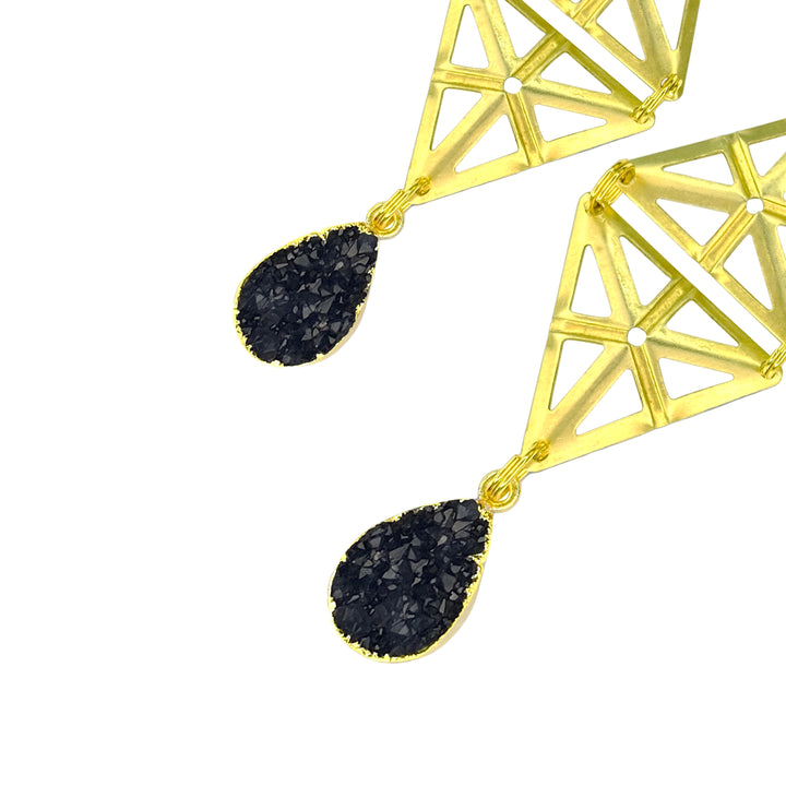Raven Druzy Mirage Earrings