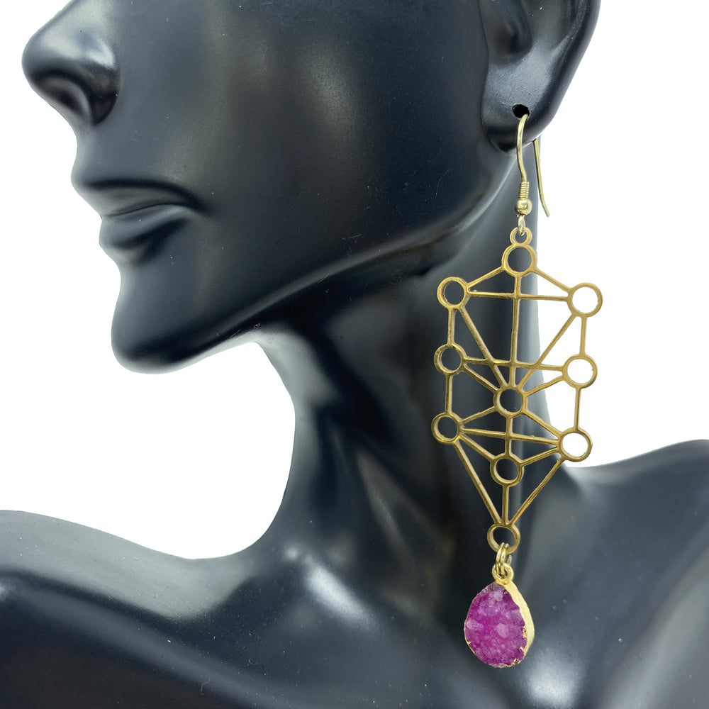 Electric Gold Sefirot Earrings