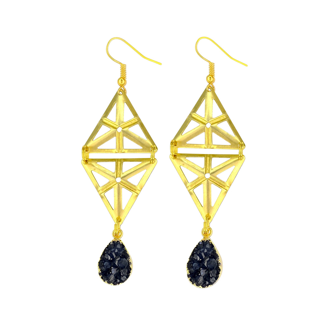 Raven Druzy Mirage Earrings
