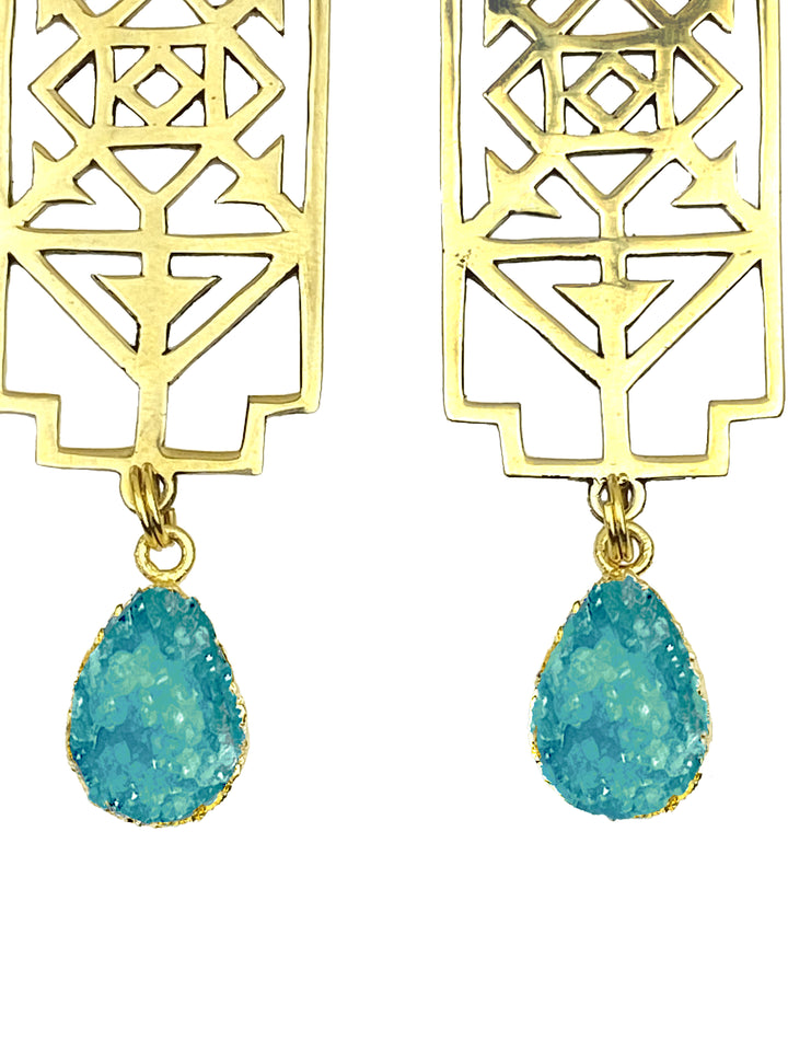 Jungle Rise Up Druzy Earrings