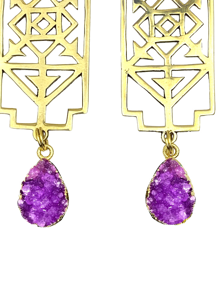 Regal Rise Up Druzy Earrings